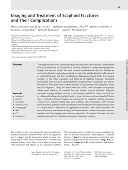 Imaging and Treatment of Scaphoid Fractures and Their Complications