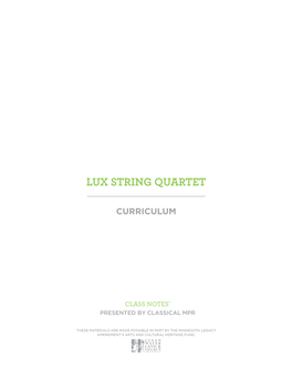 Lux String Quartet