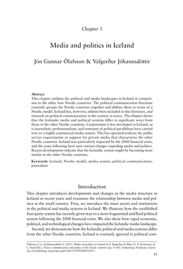 Media and Politics in Iceland