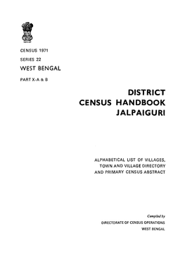 Alphabetical List of Villages, Town and Village Directory and Primary Census Abstract