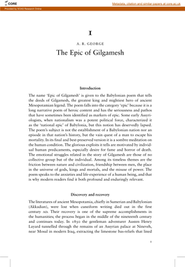 The Epic of Gilgamesh