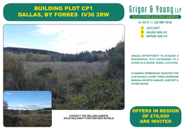 BUILDING PLOT CP1 DALLAS, by FORRES IV36 2RW No