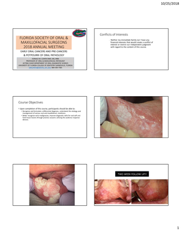 PDF Florida Society of Oral Surgeons 2018 Early Oral Cancers And