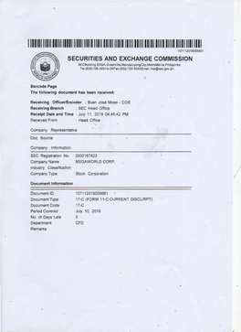 Securities and Exchange Commission