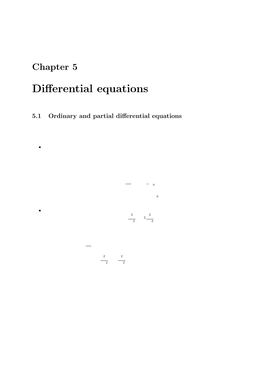 Differential Equations