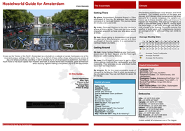 Hostelworld Guide for Amsterdam Colm Hanratty the Essentials Climate