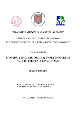 Computing Modular Polynomials with Theta Functions