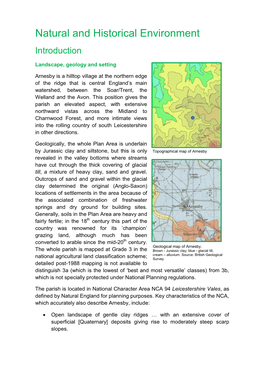 Natural and Historical Environment Introduction