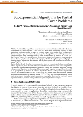 Subexponential Algorithms for Partial Cover Problems