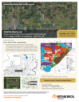 1048138 Alberta Ltd October 29, 2019