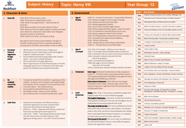 Henry VIII Year Group: 12