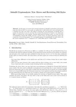 Salsa20 Cryptanalysis: New Moves and Revisiting Old Styles