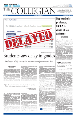 Students Saw Delay in Grades Into the Basis for Felony Charges Filed Last Month Against University Of