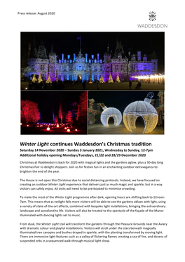 Christmas at Waddesdon 2020