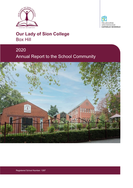 Our Lady of Sion College Box Hill 2020 Annual Report to the School