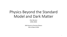 Physics Beyond the Standard Model and Dark Matter.Pdf