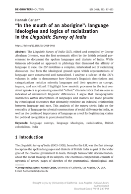 International Journal of the Sociology of Language