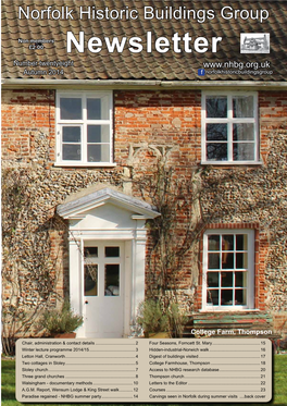 Newsletter Number Twentyeight Autumn 2014 F Norfolkhistoricbuildingsgroup