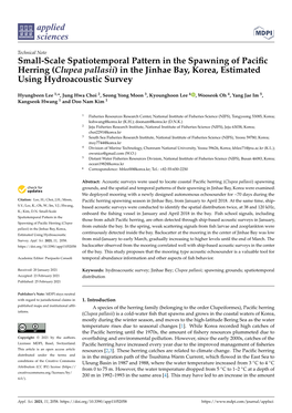 Clupea Pallasii) in the Jinhae Bay, Korea, Estimated Using Hydroacoustic Survey