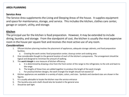 AREA PLANNING Service Area