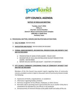 City Council Agenda