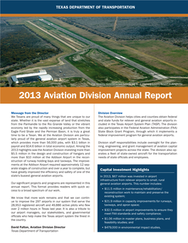 2013 Aviation Division Annual Report