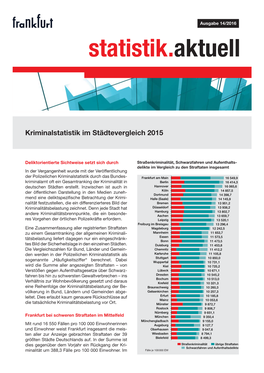 Kriminalstatistik Im Städtevergleich 2015