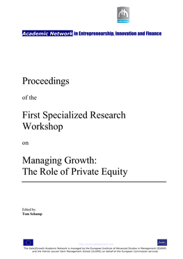 The Role of Private Equity