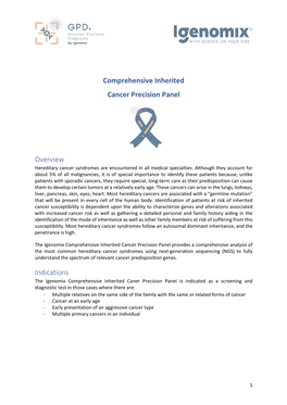 Comprehensive Inherited Cancer Precision Panel Overview