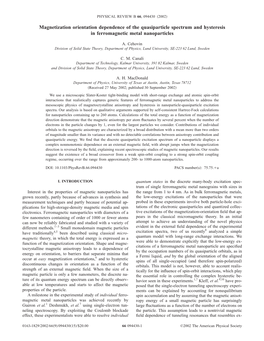 Magnetization Orientation Dependence of the Quasiparticle Spectrum and Hysteresis in Ferromagnetic Metal Nanoparticles