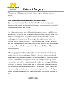 Cataract Surgery