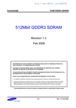512Mbit GDDR3 SDRAM