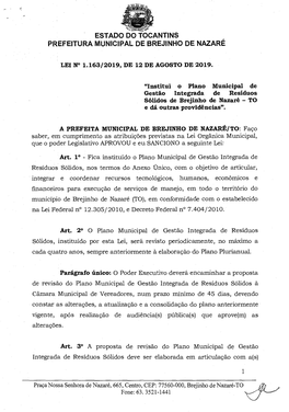 Plano Municipal De Gestão Integrada De Resíduos Sólidos