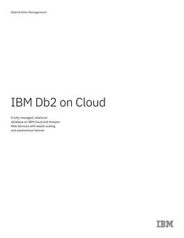 IBM Db2 on Cloud Solution Brief
