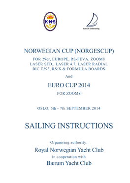 Sailing Instructions