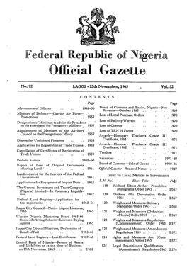 Iiicial Gazette