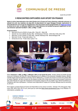 5 Rencontres Diffusées Sur Sport En France