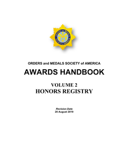 Honors Registry