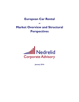 European Car Rental – Market Overview and Structural Perspectives