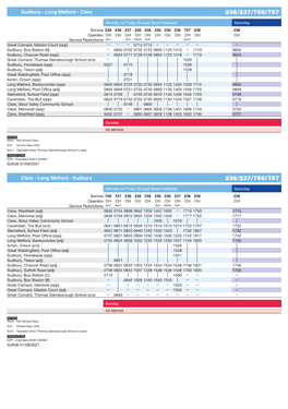 Sudbury - Long Melford - Clare 236/237/756/757