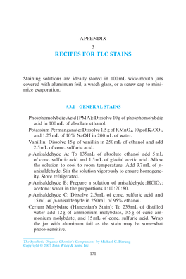 Appendix 3: Recipes for TLC Stains