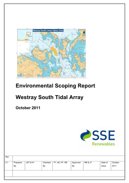 Environmental Scoping Report Westray South Tidal Array