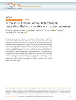 A Moisture Function of Soil Heterotrophic Respiration That Incorporates Microscale Processes