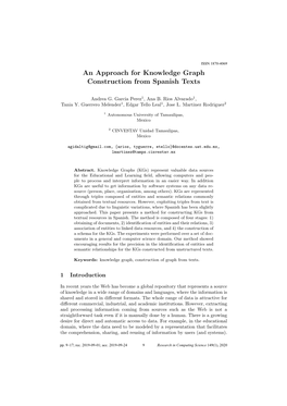 An Approach for Knowledge Graph Construction from Spanish Texts