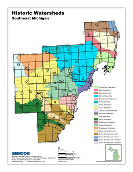 Historic Watersheds Southeast Michigan