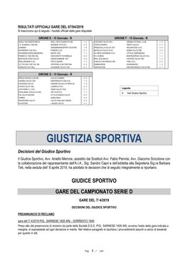 Giustizia Sportiva