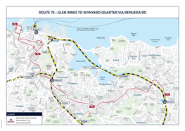 GLEN INNES to WYNYARD QUARTER VIA REMUERA RD Bayswater