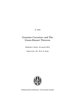 Gaussian Curvature and the Gauss-Bonnet Theorem