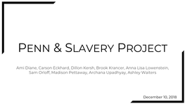 Penn & Slavery Project