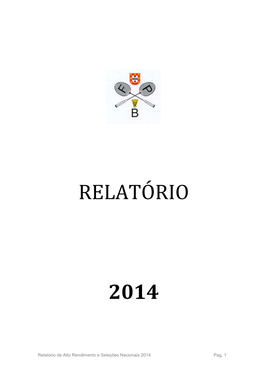 Relatório De Alto Rendimento E Seleções Nacionais 2014 Pag